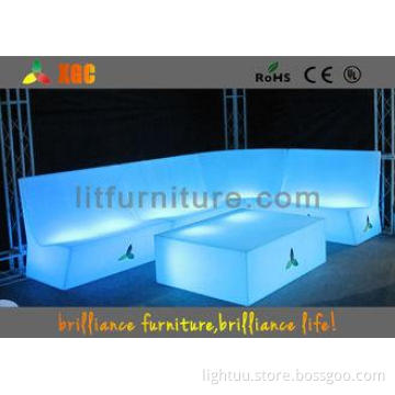 Remote Control LED Light Sofa , RGB Light Furniture Sofa Se